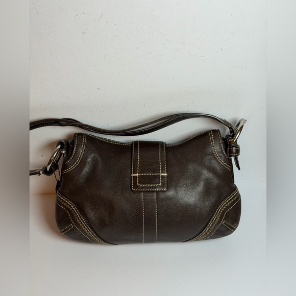 Coach Y2K SoHo Chocolate Brown Leather Shoulder Bag RARE - Picture 8 of 13